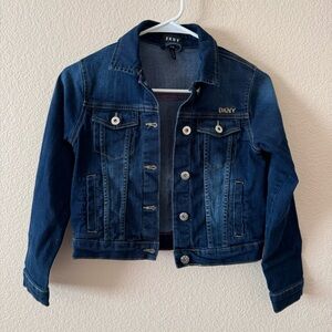Kids DKNY Denim Jacket Dark Blue Wash Size 8/10